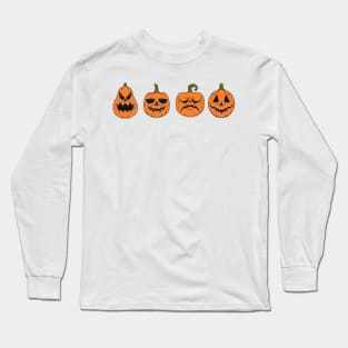 Vintage Halloween, Spooky pumpkins Long Sleeve T-Shirt